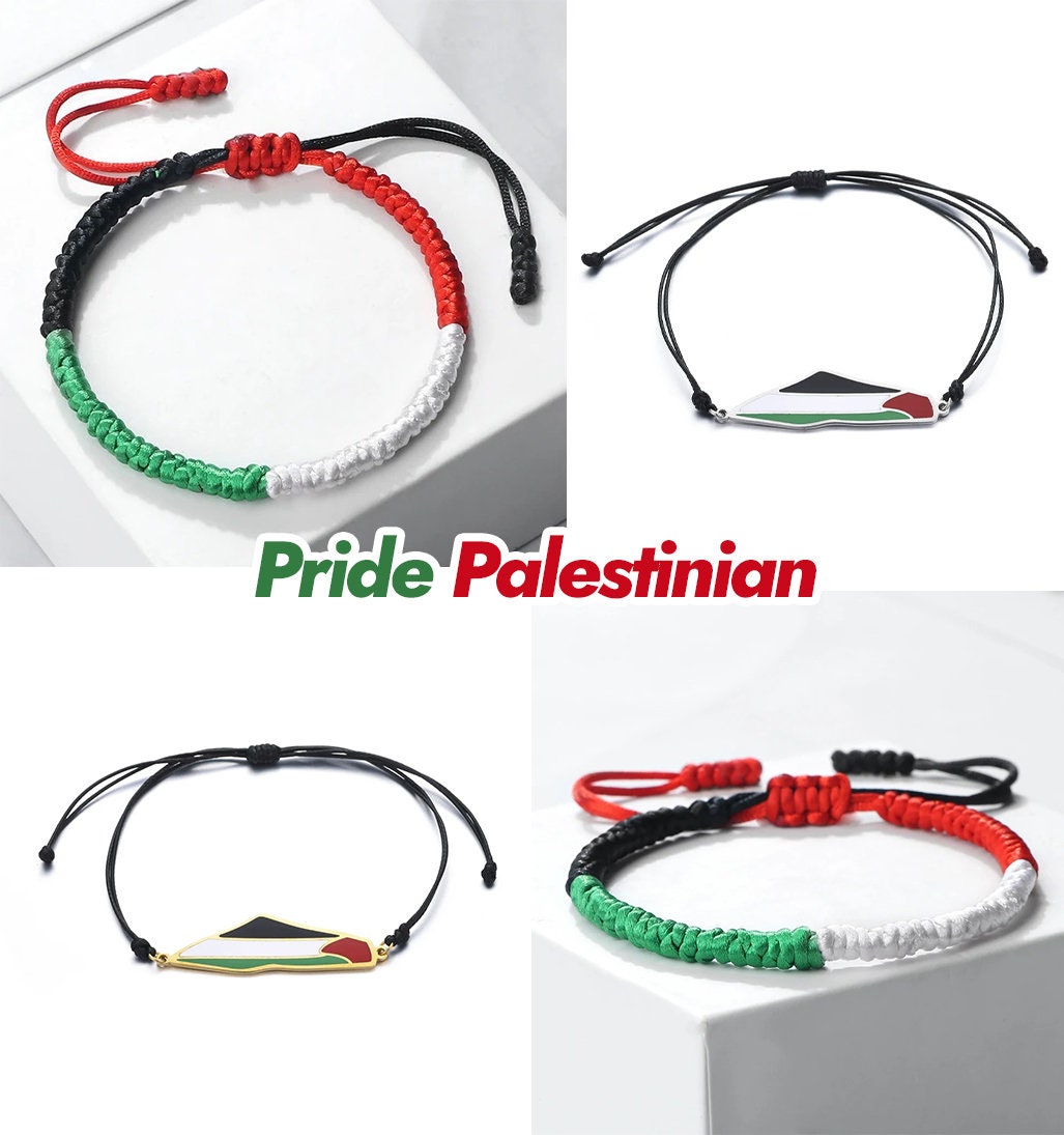 Palestine map & flag bracelet main image 1