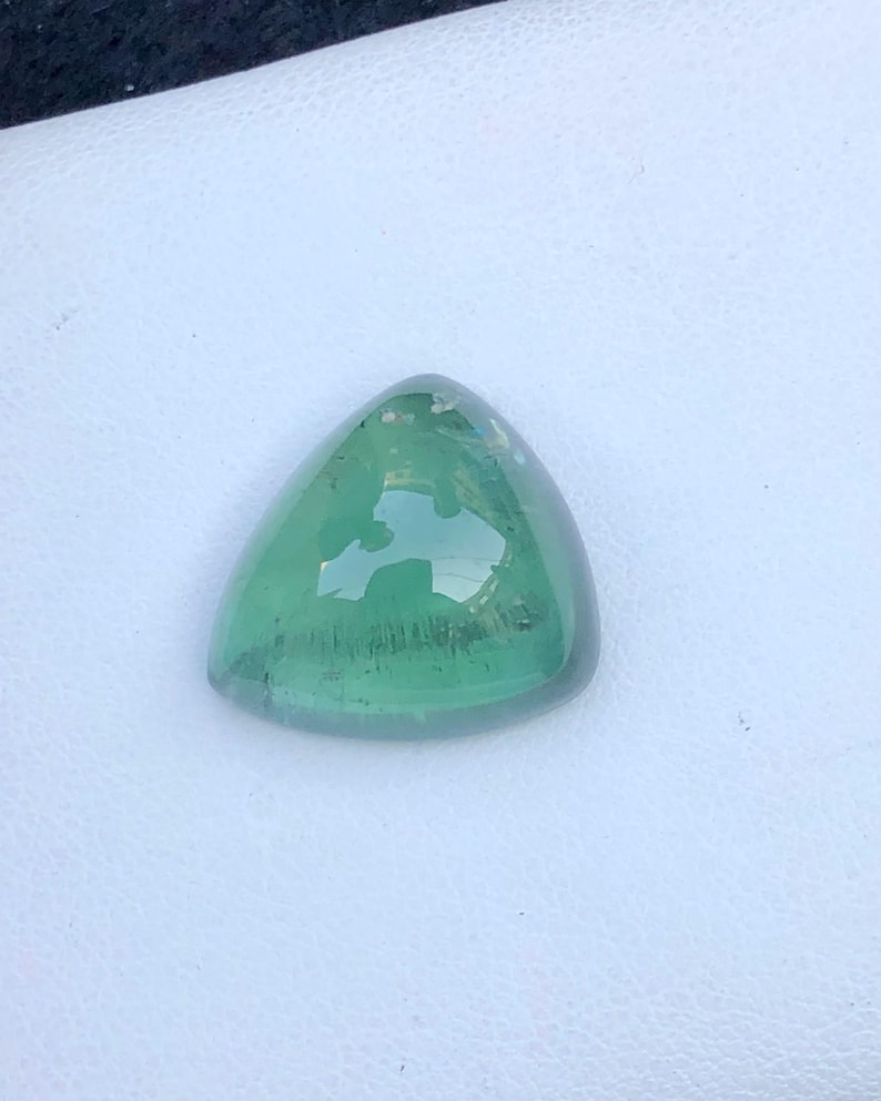 20 Carats Natural Bluish Green Tourmaline Cabochon Stone Originated ...