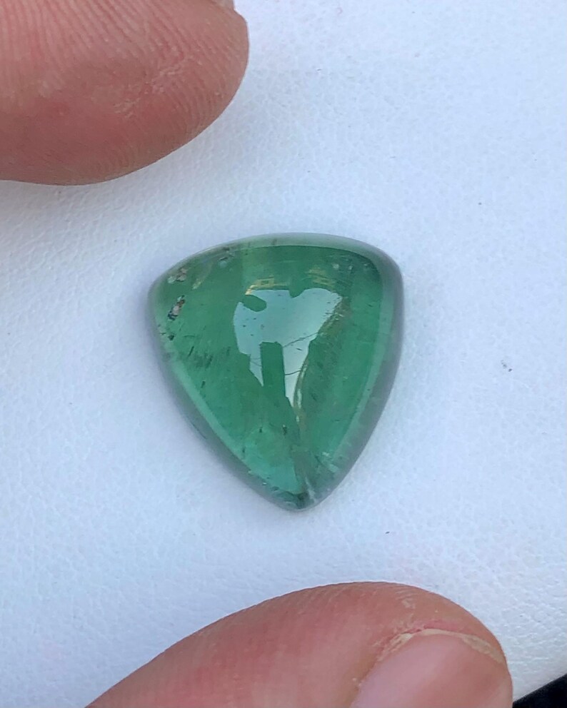 20 Carats Natural Bluish Green Tourmaline Cabochon Stone Originated ...