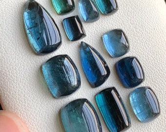 天然石　カボション　トルマリン 33 カラットのピンクの天然バイカラー トルマリン カボションのロット