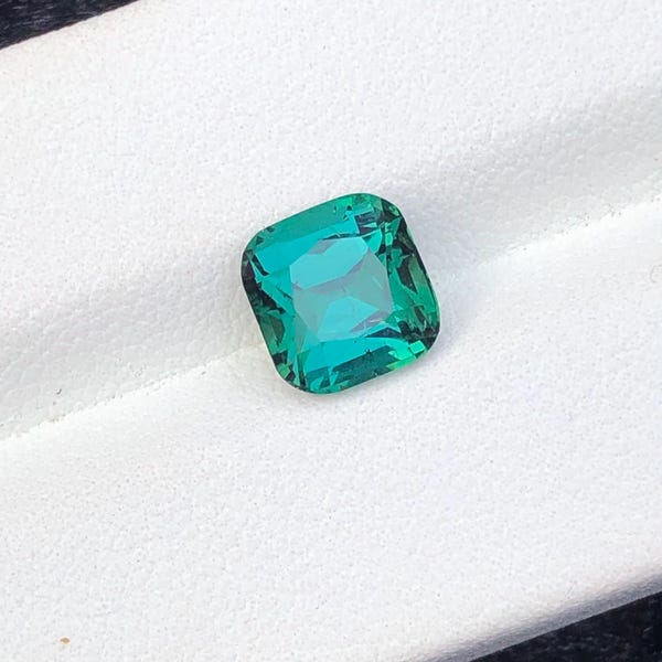 2.7 carats Natural bluish green faceted tourmaline  Stone originated from Afghanistan.