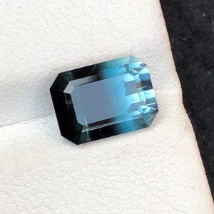 2.85 carats Natural bicolor Tourmaline Faceted Stone originated from Afghanistan