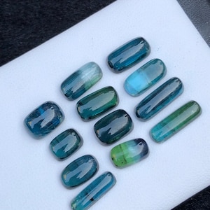 Natural bicolor  Tourmaline Cabochons' Lot originated from Afghanistan.