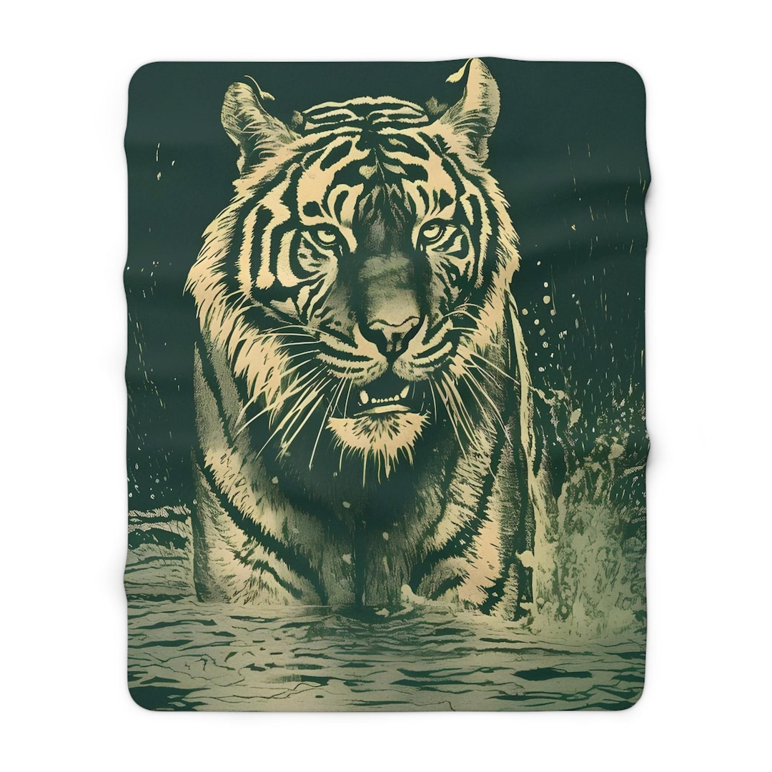 Buy San Marcos Style Mexican 60 X 80 INCHES/ Vintage Tiger  Big Cat Print| Animal Wildlife Blanket, Lightweight Cozy Blanket Online in 