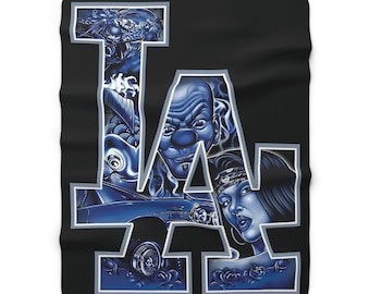 Los Angeles L.A California West Coast California Chicano Chicana Culture Mexican Swap Meet Old School Style Sherpa Blanket