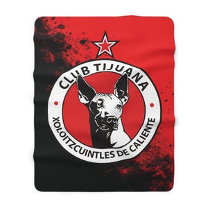 Club Tijuana Xolos Futbol Sherpa Fleece Blanket/Cobija Futbol Liga MX, Christmas Gift, Regalo para Navidad, Lightweight Blanket