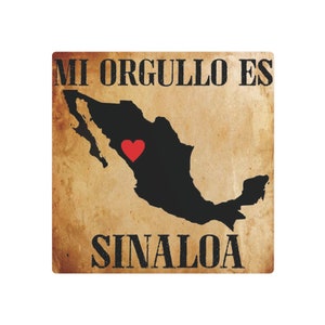 Sinaloa Mexico Metal Art Sign 12&quot; x 12&quot;