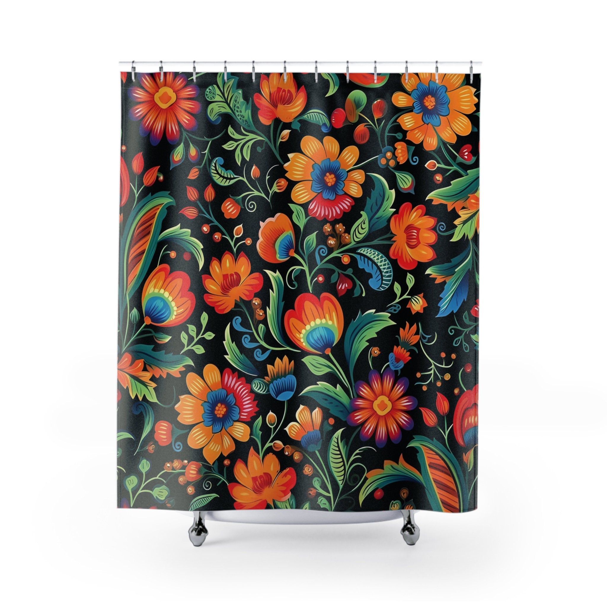 Mexican Folk Art Shower Curtains/ Cortinas Mexicanas De Bano/ Otomi