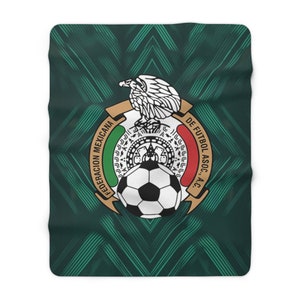 Mexico Soccer Official Team/ Futbol Mexicano Liga MX Sherpa Fleece/ Cobija Mexicana, Christmas Gift, Regalo Navidad, Lightweight Blanket