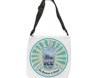 No ICE, No Human is Illegal, Anti Maga Fascism, Progressive Activist, Political Resistance Protest, Fuck Ice, Abolish Ice Tote Bag, No Kings