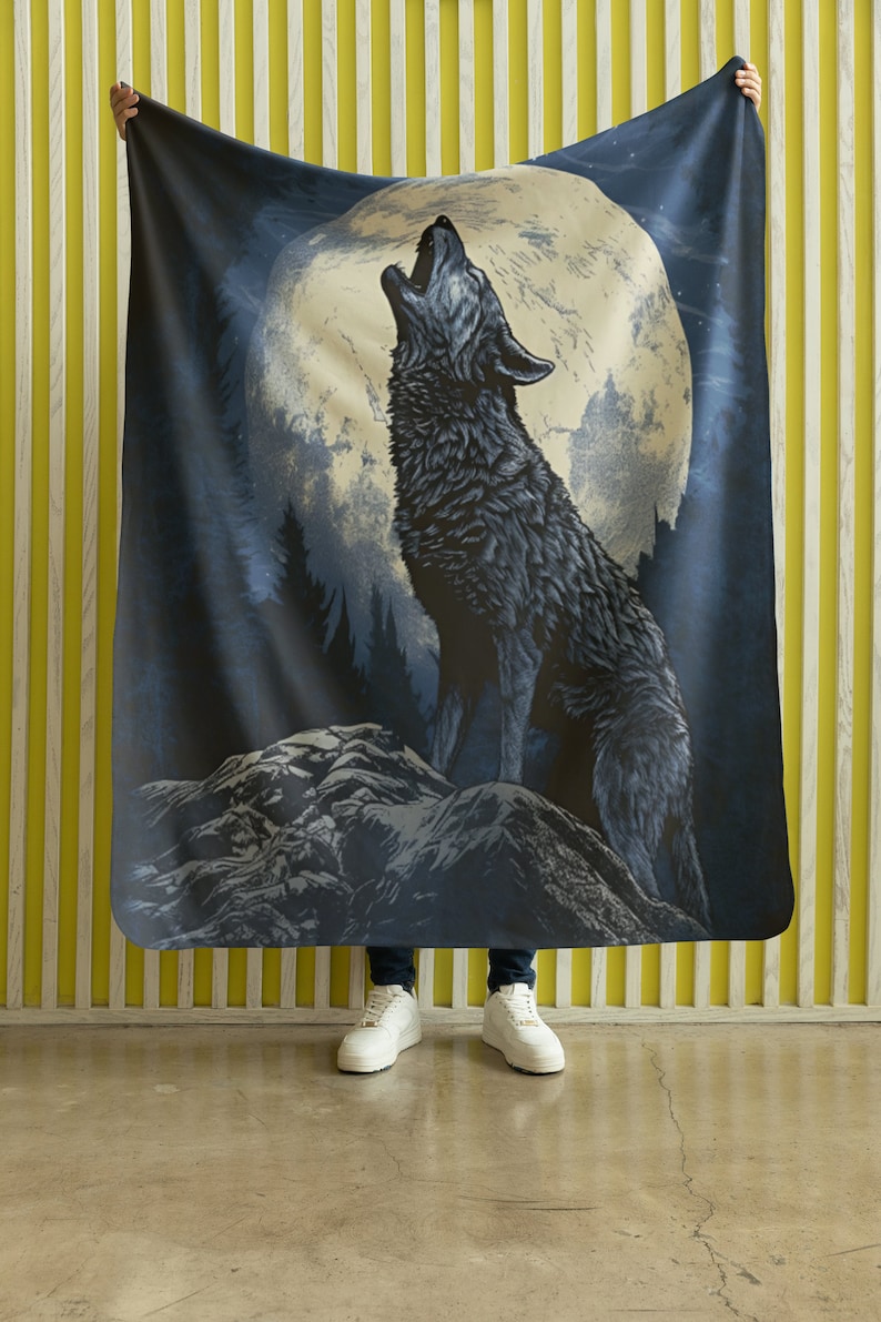 San Marcos Style Blanket/cobija. 60 X 80 INCHES/ Vintage Mexican Wolf