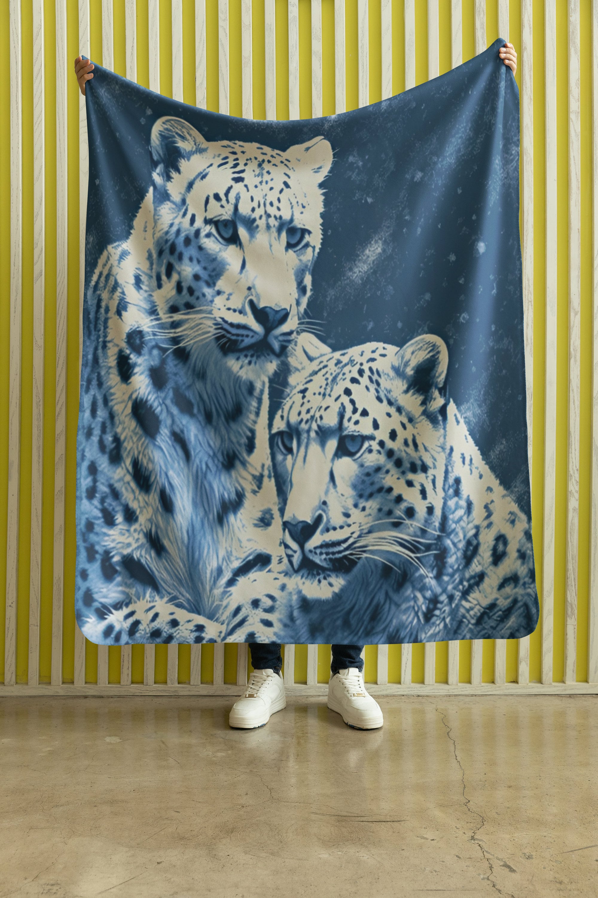 San Marcos Style Blanket cobija. 60 X 80 INCHES Vintage Mexican Style Snow Leopard Print Animal Wildlife Blanket Lightweight Blanket Etsy
