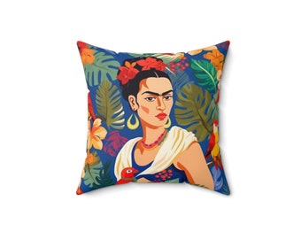 Frida Khalo Spun Polyester Square Pillow