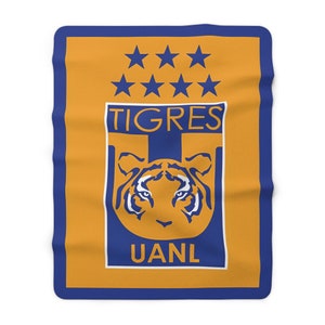 Couverture légère Tigres UANL Futbol Sherpa/Cobija Futbol Liga MX, cadeau de Noël, Regalo para Navidad, couverture légère