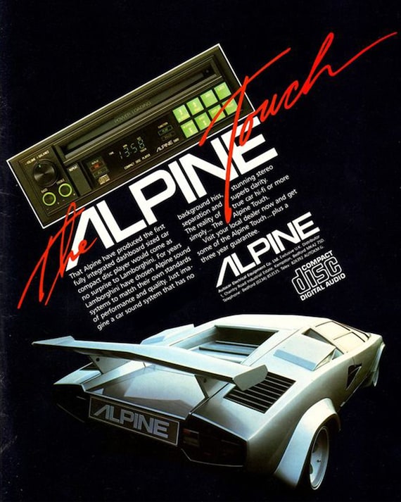 White Lamborghini Countach Alpine Radio CD Changer Car Audio