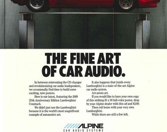 White Lamborghini Countach Alpine Radio CD Changer Car Audio