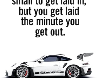 Porsche 911 Too Small to Get Laid in GT3 Poster 8