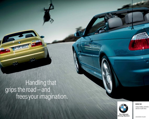 BMW E46 M3 Coupe Convertible Laguna Seca Blue Phoenix Yellow