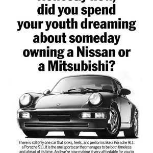 "Porsche 911 Did You Spend Your Jugend Dreaming issan MITsuzu Gt3 rs Poster 8 "x 10" Sportwagen Vintage Style Werbung Anzeige Wand Kunst Geschenk