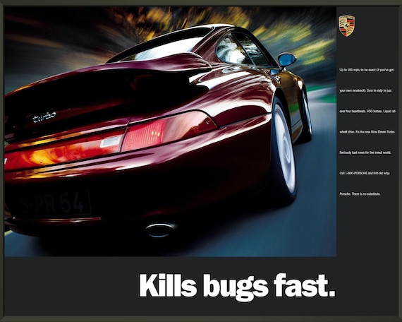 Porsche 911 Turbo Kills Bugs Fast Poster 8