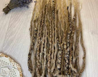 Ombre Synthetic Dreadlocks Set: Viking Blond Crochet DE Dreads, 27 In