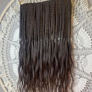 Double Ended Boho Braids: Pre Braided Wavy Goddess Locs
