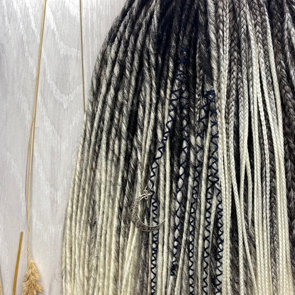 Synthetic dreadlocks Dreads and braid/ Ombre Dreadlocks/ Blond dreadlocks/ Black to blond extensions/ Synthetic dreadlocks/ Viking Dreads