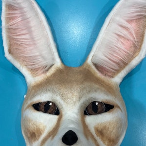 Fennec Fox felted therian mask