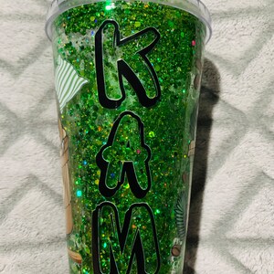 Snow globe tumbler, mesmerizing tumbler, glitter tumbler, chunky glitter tumbler, snow globe cup, fun cup, clear tumbler, joyous gift