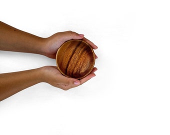 Wooden 1.5" x 4" Squash Bowl Spice Bowl Sugar Bowl Dipping Bowl