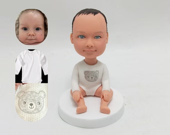 Benutzerdefinierte Wackelköpfe für Kinder, personalisierte 3D-Statuen-Souvenirgeschenke für Kinder, verwandeln Sie Ihr Kind in eine bewegliche Puppe, Geschenke für die Tochter