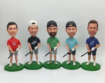 Figurines personnalisées pour fans de golf, statues 3D d'athlète personnalisées, figurines de golf personnalisées, cadeaux pour golfeurs, cadeaux pour hommes sportifs amateurs