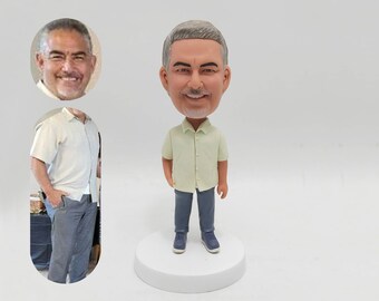 Custom father bobbleheads,personalised men's custom 3D statues,romantic gifts for husbands bobbleheads,best gift ideas for anniversary gifts