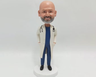 Custom bobbleheads:Doctor|Custom Dentist,Surgeon,Men's Doctor bobblehead as a holiday gift for doctors|Personalised Birthday Christmas Gifts