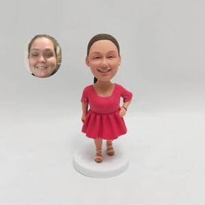 Personalised Funny Mother's Day Gifts,Custom Lady in a Skirt Figurines,Unique Mother's Day Gift Ideas, Custom Wife Bobblehead Looks Like You