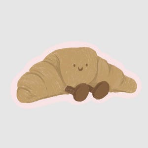 croissant jelly cat / waterproof sticker