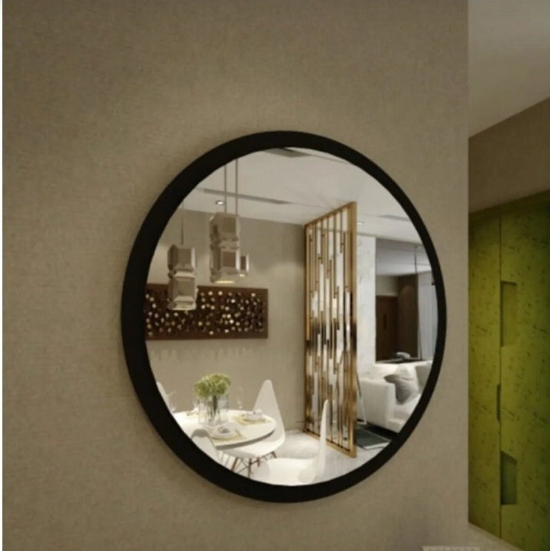 Wall Mirror, Black Mirror,Glass Mirror, Modern Home Mirror,wall decor,home decor, bedroom mirror,bathroom decor,bathroom mirror, home gifts zdjęcie 8