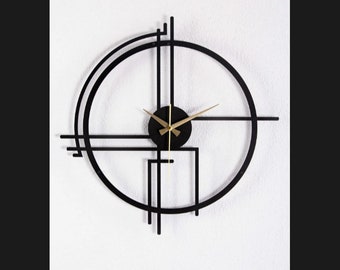 Metal Wall Clock, Modern Wall Clock, Wall Decor,Home Decor,Wall Clock Gifts,Unique Clock,lack Wall Clock, Silver Wall Clock, Gold Wall Clovk