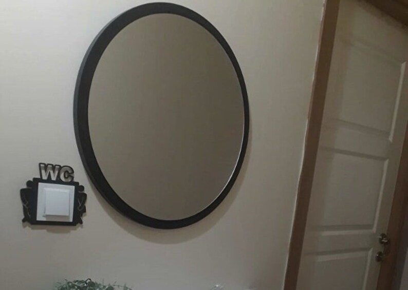 Wall Mirror, Black Mirror,Glass Mirror, Modern Home Mirror,wall decor,home decor, bedroom mirror,bathroom decor,bathroom mirror, home gifts zdjęcie 9