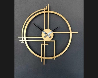 Metal Wall Clock, Modern Wall Clock, Wall Decor,Home Decor,Wall Clock Gifts,Unique Clock,lack Wall Clock, Silver Wall Clock, Gold Wall Clovk