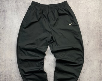 Vintage Nike 90's vintage cortavientos pantalones de pista tamaño XL negro