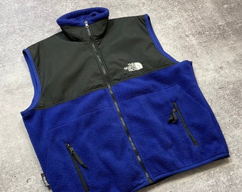 Hombres Vintage The North Face 90S Logo Pumori Chaleco Fleece Polartec al aire libre