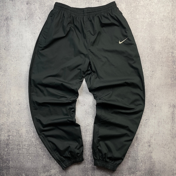 Vintage Nike 90's vintage cortavientos pantalones de pista tamaño XL negro