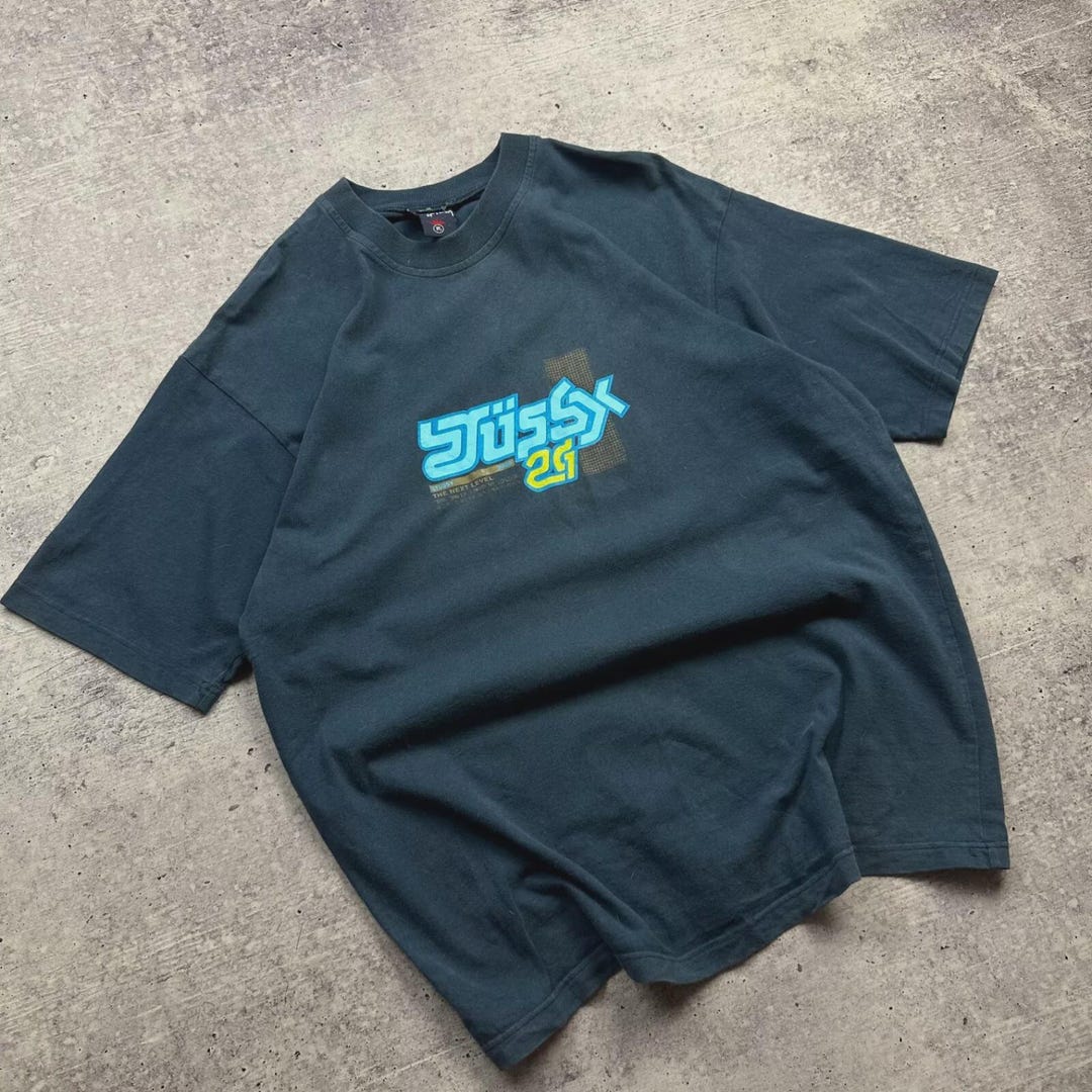 Vintage 00s Bjork Stussy T Shirt Size Medium Blue - Etsy