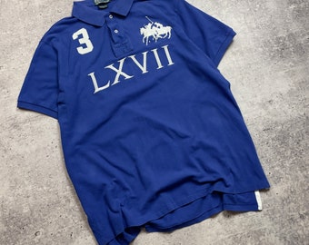 Мужская футболка поло Polo Ralph Lauren, большой вышитый логотип LXVII 3, 2xl, регби