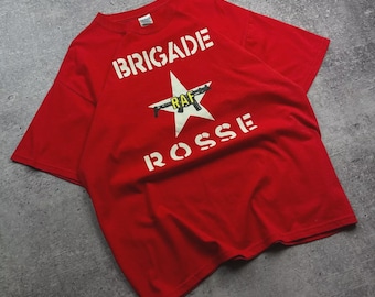 Vintage Brigade Rosse Raf indossato da Joe Strummer rosso taglia XL
