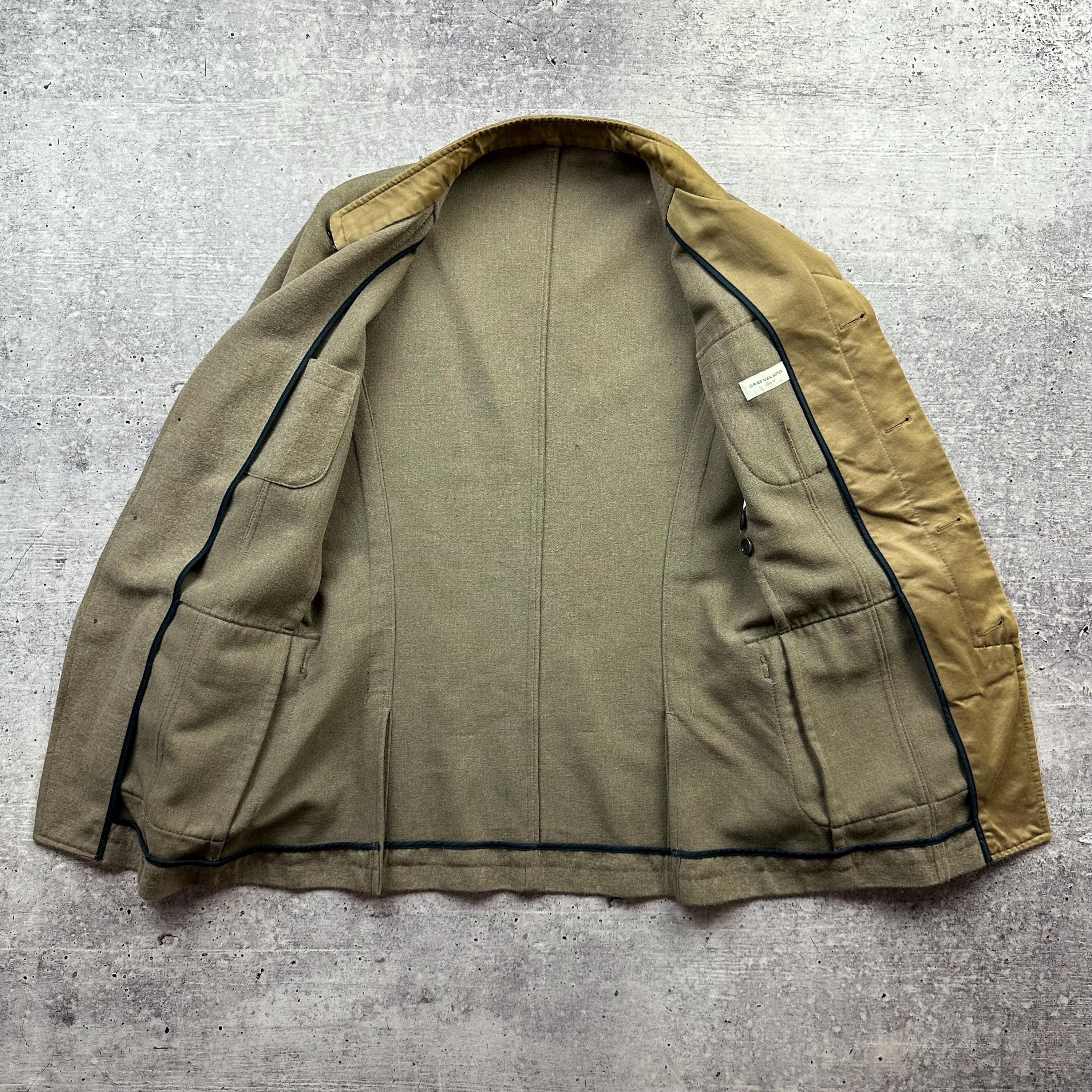 コ*ン様 DRIES VAN NOTEN 迷彩柄ジャケット サイズ48 DRIES VAN NOTEN Jacket Coat Brown Cotton Vintage Size-48