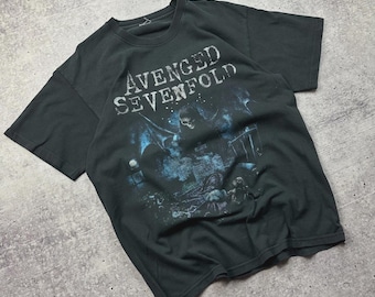 Vintage Avenged Sevenfold concert T-shirt size ≈M skull band metal