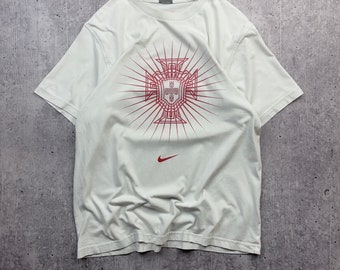 vintage nike portugal t shirt size large white
