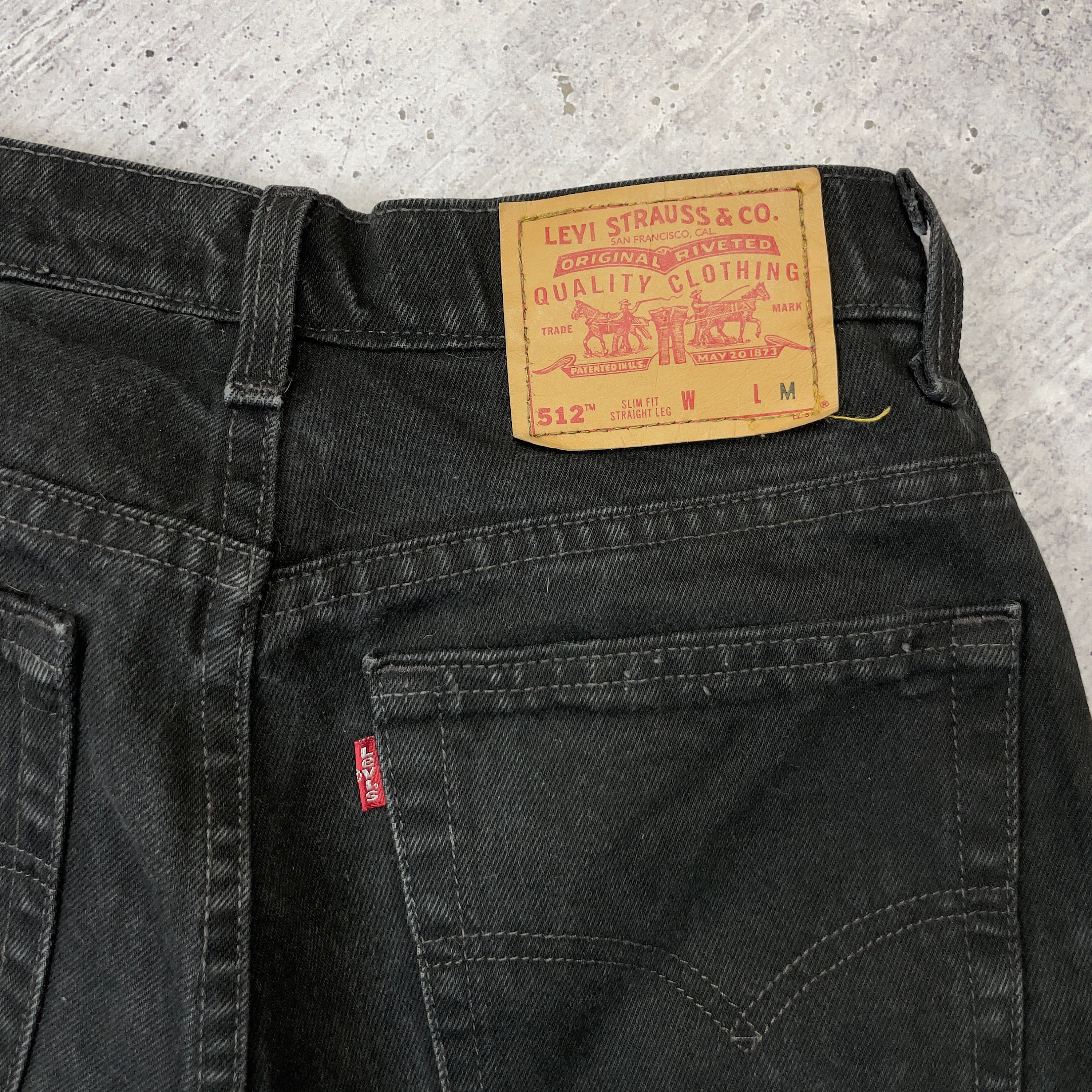 Levis 512 Vintage Denim Jeans Black Sz M Made in USA 90s - Etsy